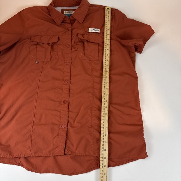 Magellan Outdoors Women's Short Sleeve Shirt - Rust (Burnt Orange) - Picture 10 of 13